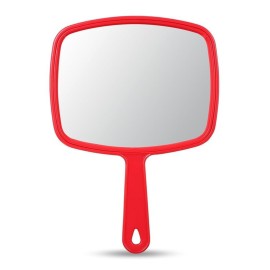OMIRO Hand Mirror, Handheld Mirror with Handle, American Old Glory Red