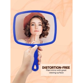 OMIRO Hand Mirror, Handheld Mirror with Handle, American Old Glory Blue