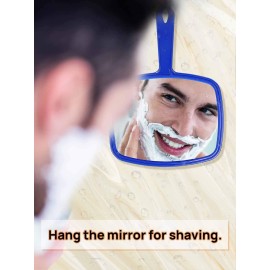OMIRO Hand Mirror, Handheld Mirror with Handle, American Old Glory Blue