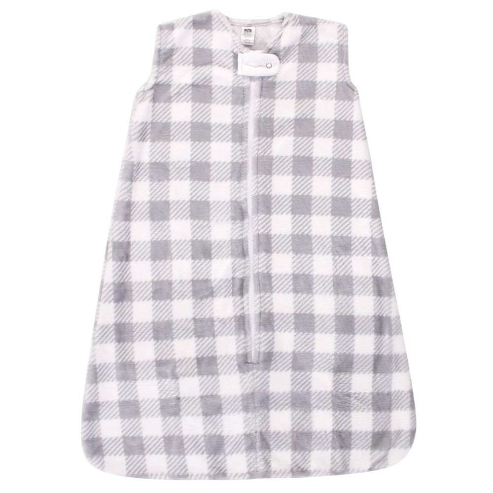 Hudson Baby Unisex Baby Plush Sleeping Bag, Sack, Blanket, Gray Plaid, 6-12 Months Hudson Baby Unisex Baby Plush Sleeping Bag, Sack, Blanket, Gray Plaid, 6-12 Months
