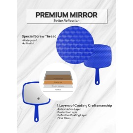 OMIRO Hand Mirror, Handheld Mirror with Handle, Pack of 3