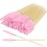 300 Pack Glitter Mascara Wands Disposable Eye Lash Brushes Spoolies Brush Makeup Applicator Eyelash Extension Tool Kit, Crystal Gold Handle Pink Brush Head
