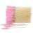 300 Pack Glitter Mascara Wands Disposable Eye Lash Brushes Spoolies Brush Makeup Applicator Eyelash Extension Tool Kit, Crystal Gold Handle Pink Brush Head