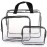 Hedume Set of 9 PVC Makeup Bags - Waterproof Clear Toiletry Luggage Set with Zipper Handle