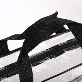 Hedume Set of 9 PVC Makeup Bags - Waterproof Clear Toiletry Luggage Set with Zipper Handle