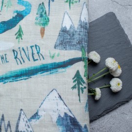 Miaoberry Mountain Baby Organic Muslin Swaddle Blankets for Baby Boy with Hat and Wooden Hello World Newborn Sign, Adventure Forest Theme, Newborn Photography Outfits Boy, Birth Announcement Sign