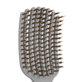 (All New) KareCo Tangle Buster Flexible Paddle Brush, Detangler & Styler for All Hair Types | Dual Nylon and Boar Bristles (9 Fingers) (All New) KareCo Tangle Buster Flexible Paddle Brush, Detangler & Styler for All Hair Types | Dual Nylon and Boar Bristles (9 Fingers)