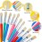 YGAOHF 24 Pcs Paint Brushes for Kids Bulk - Colorful Round and Flat Kids Paint Brushes, Easy Clean and Hold Toddler Paint Brushes for Acrylic Oil Watercolor Washable Paint