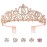 KICOSY Rose Gold Crystal Tiara Crown for Women and Girls - Princess Birthday Crown