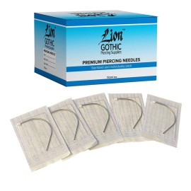 Luxe Modz 50PCS 18G Piercing Needles,18G Curved Piercing Needles Disposable Precision Sterilized Curved Piercing Needle for Ear Tragus Helix Nose Belly Eyebrow Labret Piercing