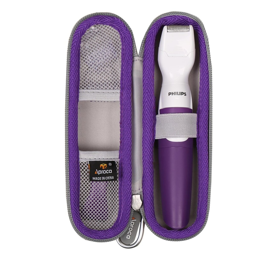 Aproca Hard Storage Case, for Philips Bikini Genie Cordless Trimmer, Bikini Line Hair Removal BRT383/50 (Only Case)