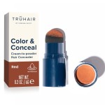 TRUHAIR Color & Conceal Waterproof Root Touch Up Hair Color Concealer - Hair Cover up for Gray Coverage and Hairline Filling - 11 Hair Colors Available (Red)
