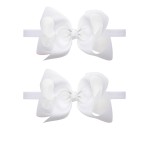ZOONAI 2Pcs Baby Girl Infant Large Hair Bow Headband Toddler Hair Band Accessories