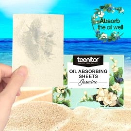Teenitor Jasmine Oil Blotting Papers for Face - 100 Sheets, Oil Control Film Absorbing Sheets for Oily Skin, Men & Women