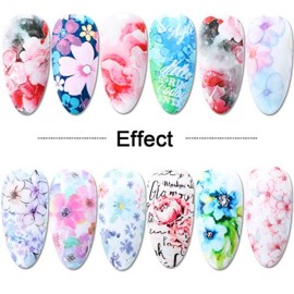 Nail Art Foil Transfer Stickers 10 Pcs Holographic Nail Art Foils Colorful Flower English Lavender Nail Decals for Manicurist and Love Beauty Women Manicure Tips Decorations Nail Art Foil Transfer Stickers 10 Pcs Holographic Nail Art Foils Colorful Flower English Lavender Nail Decals for Manicurist and Love Beauty Women Manicure Tips Decorations