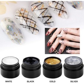 10 Colors Luminous Spider Gel, UV Gel Nail Polish with 2 Nail Art Line Pen Tools DIY Glow in The Dark Nail Art Drawing Gel for Line Neon Fluorescent Effect Manicure Decorations for Party Dance