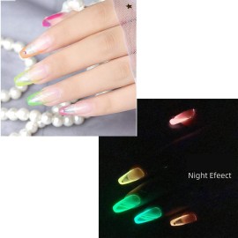 10 Colors Luminous Spider Gel, UV Gel Nail Polish with 2 Nail Art Line Pen Tools DIY Glow in The Dark Nail Art Drawing Gel for Line Neon Fluorescent Effect Manicure Decorations for Party Dance