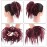 SIADEE Tousled Updo Messy Bun Hair Piece Scrunchies Synthetic Wavy Extension With Elastic Rubber Band Hairpiece Updo Extensions Chignon Instant Ponytail for Women-118