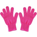 Lessmon 2 Professional Heat Resistant Gloves for Hair Styling Heat Blocking for Curling, Flat Iron and Curling Wand Suitable for Left and Right Hands, Pink