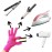 Lessmon 2 Professional Heat Resistant Gloves for Hair Styling Heat Blocking for Curling, Flat Iron and Curling Wand Suitable for Left and Right Hands, Pink