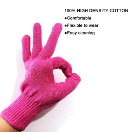 Lessmon 2 Professional Heat Resistant Gloves for Hair Styling Heat Blocking for Curling, Flat Iron and Curling Wand Suitable for Left and Right Hands, Pink Lessmon 2 Professional Heat Resistant Gloves for Hair Styling Heat Blocking for Curling, Flat Iron and Curling Wand Suitable for Left and Right Hands, Pink
