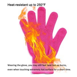 Lessmon 2 Professional Heat Resistant Gloves for Hair Styling Heat Blocking for Curling, Flat Iron and Curling Wand Suitable for Left and Right Hands, Pink Lessmon 2 Professional Heat Resistant Gloves for Hair Styling Heat Blocking for Curling, Flat Iron and Curling Wand Suitable for Left and Right Hands, Pink