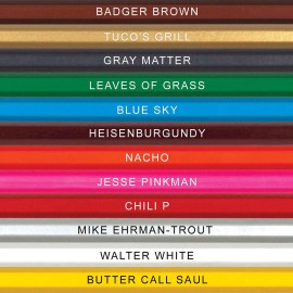 Coloring Bad Colored Pencil Set for Fans of Breaking Bad | Set of 12 Breaking Bad-Inspired Parody Pencils | Each Color Pencil is Foil-Stamped with Clever Show References | Great Gift for Fans