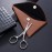 HITOPTY Nose Hair Scissors, 3.6inch Stainless Steel Rounded Tip Small Shears Safety Beauty Trimming Kit for Facial Ear Grooming with PU Case