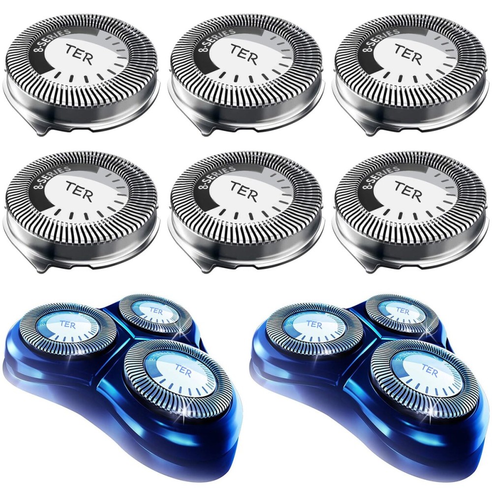 HQ8 Replacement Heads Compatible with Philips Norelco Shavers, HQ8 Heads Upgraded, 6-Pack