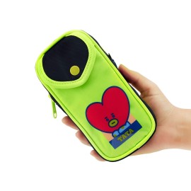 BT21 TATA Character Retro Pencil Case Makeup Pouch Toiletry Bag with Zipper