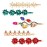4/5PCS Christmas Hair Clips for Women - Rhinestone Snowflake Hairpin, Bulb Light JOY Alligator Hair Clip Set, Holiday Hair Accessories, Festive Gift (Style B)
