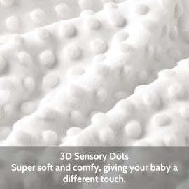 Baby Mink Blankets, Dinosaur Toddler Blanket for Boys Girls, Soft Newborn Blanket with Dotted Backing, Double Layer, Crib Receiving Blanket for Nursery, Shower Gifts, 30 X 40 Inches