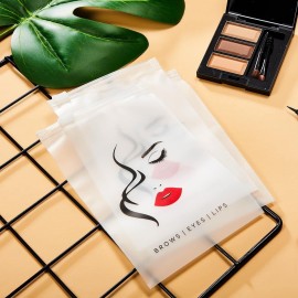 Shappy 50 Pieces Eyebrow Microblading Aftercare Bags Empty Eyelash Lash Aftercare Lipstick Travel Pouch Mini Cosmetic Bags for Eyelash Lipstick Makeup Tools (4 x 6 Inch)