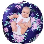 Dinosaur Lounger Cover, Lounger Cover Blue, Lounger Cover Boy, Breathable & Reusable Lounger Removable Slipcover for Newborn, Snugly Fit Baby Infant Lounger (Purple Flower)