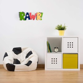 HnJOY Rawr Dinosaur Room Wood Decor for Boys - Kids Decorations for Bedroom - Boys Nursery Room Wooden Wall Decor, Birthday Decoration Dinosaur Theme - Freestanding Multicolor Tabletop 13.7