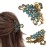CROWN GUIDE Vintage Rhinestone Hair Claw Crystal Jaw Clips,Metal Alloy Fancy Hair Barrette Decorative Flowers Hair Clasps Accessories for Women Thick Hair Sky Blue