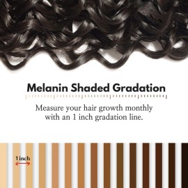 mimosu Hair Length Shirt for Women, Backprint Melanin Graphic for Rice Water Growth Challenge,L White