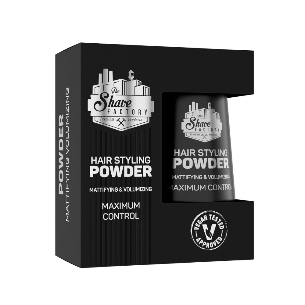 the shave factory Hair Styling Powder 21gr. Mattifying&Volumizing Powder with Maximum Control-Elegant Design, Ease Of Use, Flexible and Long-Lasting Hold Product For Professional Barbers 20gr