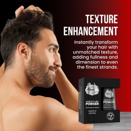 the shave factory Hair Styling Powder 21gr. Mattifying&Volumizing Powder with Maximum Control-Elegant Design, Ease Of Use, Flexible and Long-Lasting Hold Product For Professional Barbers 20gr