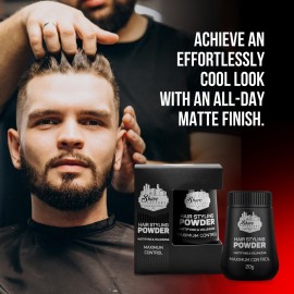 the shave factory Hair Styling Powder 21gr. Mattifying&Volumizing Powder with Maximum Control-Elegant Design, Ease Of Use, Flexible and Long-Lasting Hold Product For Professional Barbers 20gr