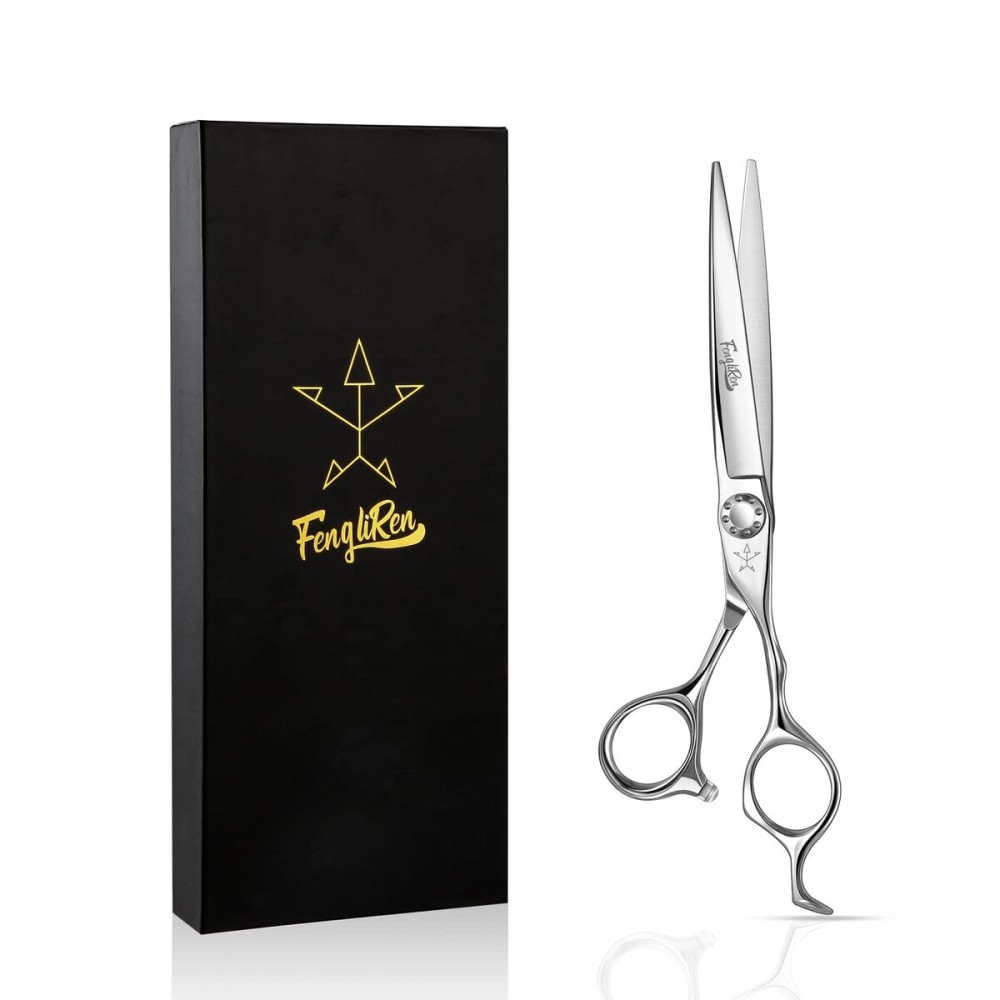 Fengliren High-end Professional Extremely Very Sharp Barber Hair Cutting Scissors Hairdresser Shears For Hair 6.5 Inch Haircut Scissor Made Of Stainless Steel Alloy For Hairdressing Salon and Home Use Fengliren High-end Professional Extremely Very Sharp Barber Hair Cutting Scissors Hairdresser Shears For Hair 6.5 Inch Haircut Scissor Made Of Stainless Steel Alloy For Hairdressing Salon and Home Use