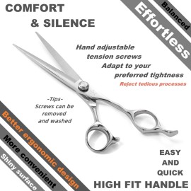 Fengliren High-end Professional Extremely Very Sharp Barber Hair Cutting Scissors Hairdresser Shears For Hair 6.5 Inch Haircut Scissor Made Of Stainless Steel Alloy For Hairdressing Salon and Home Use Fengliren High-end Professional Extremely Very Sharp Barber Hair Cutting Scissors Hairdresser Shears For Hair 6.5 Inch Haircut Scissor Made Of Stainless Steel Alloy For Hairdressing Salon and Home Use