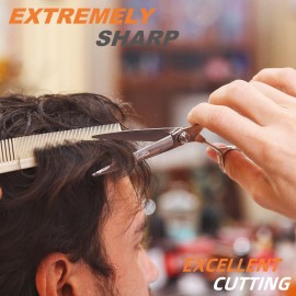 Fengliren High-end Professional Extremely Very Sharp Barber Hair Cutting Scissors Hairdresser Shears For Hair 6.5 Inch Haircut Scissor Made Of Stainless Steel Alloy For Hairdressing Salon and Home Use Fengliren High-end Professional Extremely Very Sharp Barber Hair Cutting Scissors Hairdresser Shears For Hair 6.5 Inch Haircut Scissor Made Of Stainless Steel Alloy For Hairdressing Salon and Home Use