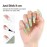 BURANO Nail Foil Glue Gel, with 40PCS Foil Sticker 15ML 2 Bottles Foil Gel, Nail Foils Nail Art Gel Nails Foil with Pen Designer Adhesive Transfer Nails Foil