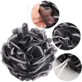 BTYMS 4 Pieces Large Loofah Sponge Shower Puff Bath Scrunchie 75g/pc Shower Sponge Body Loofahs Pouf Mesh Pouf for Body