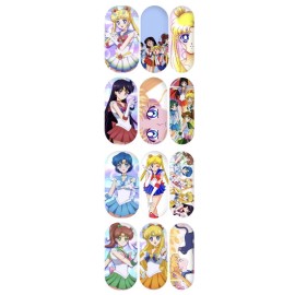 Japanese anime moon Luna cartoon cosplay Nail decals kawaii nail stickers Nail art kit (3)