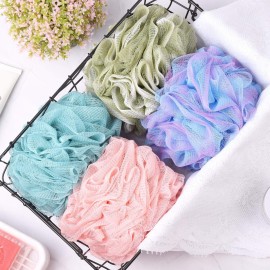 BTYMS 4 Pieces Shower Loofahs Large Bath Sponge 75g Mesh Pouf Wash Puff Shower Poof Body Loofas for Bathing BTYMS 4 Pieces Shower Loofahs Large Bath Sponge 75g Mesh Pouf Wash Puff Shower Poof Body Loofas for Bathing