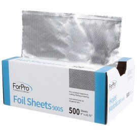 ForPro Professional Collection Embossed Foil Sheets 900S, Aluminum Foil, Pop-Up Dispenser, for Hair Color Application and Highlighting, Food Safe, 9 W x 10.75 L, 500-Count (Pack of 6)