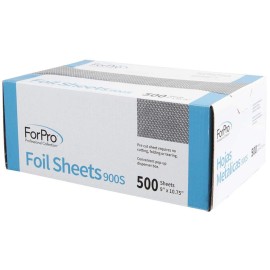 ForPro Professional Collection Embossed Foil Sheets 900S, Aluminum Foil, Pop-Up Dispenser, for Hair Color Application and Highlighting, Food Safe, 9 W x 10.75 L, 500-Count (Pack of 6)