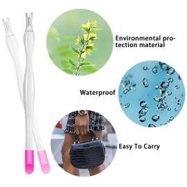 Allstarry 30 Pieces Nail Cuticle Trimmer Remover Plastic Handle Cuticle Pusher Dead Skin Cuticle Knife Nail Cleaner Removal Fork Nail art Tools for Girls Women and Men - White